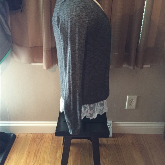 Juniors Gray Cardigan - Picture 2 of 4